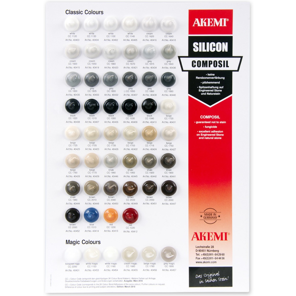AKEMI - SILICONE COMPOSIL CC 1020 - NOIR 310 ML