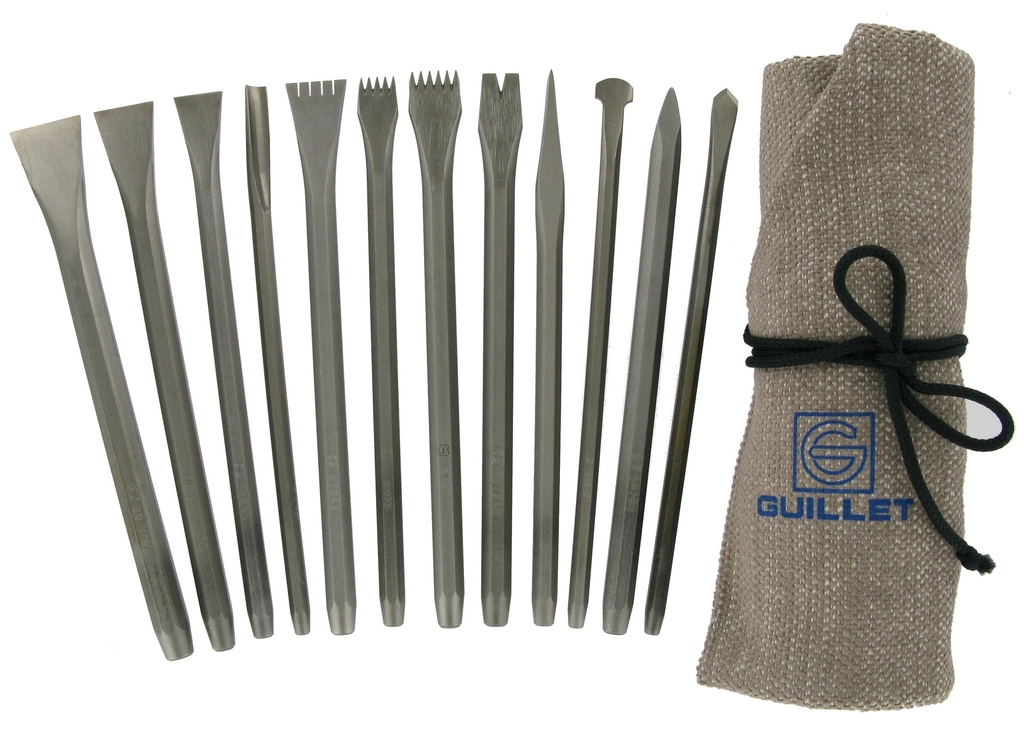 TROUSSE SCULPTURE N°2 - 12 OUTILS ACIERS MAIN R4232