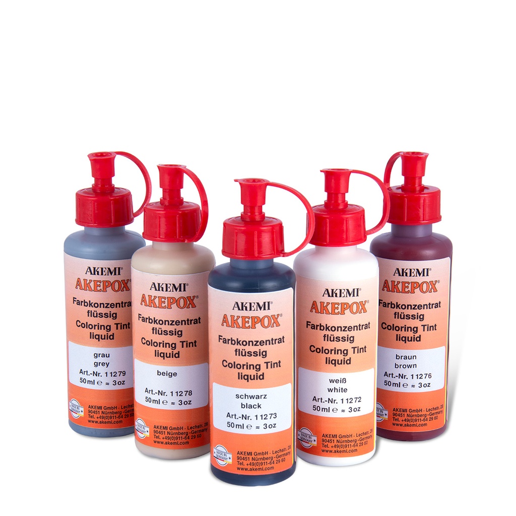 AKEMI - COLORANT LIQUIDE POUR AKEPOX - BLANC - FLACON 50 ML