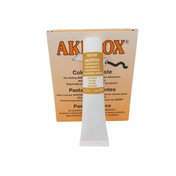 AKEMI - COLORANT PATE POUR AKEPOX - OCRE - TUBE 30 ML