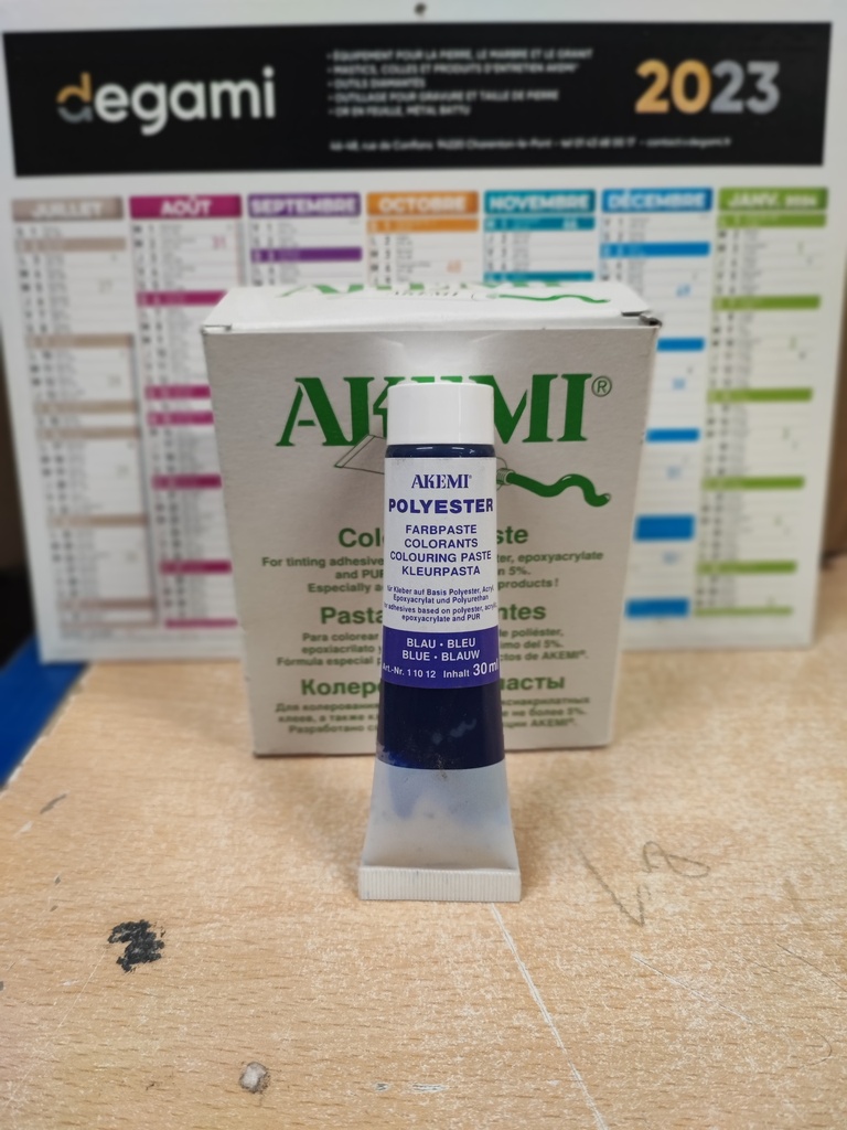 AKEMI - COLORANT PATE POUR MARMORKITT - BLEU MARINE - TUBE 30 ML