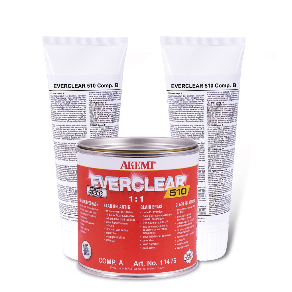 AKEMI - EVERCLEAR 510 Gel - Transparent - Bte 1080 gr