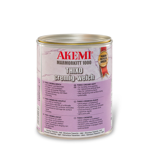 AK MARMORKITT 1000 THIXO STRUCTURE PIERRE Crémeux- Travertin clair - Bte 1000 ml