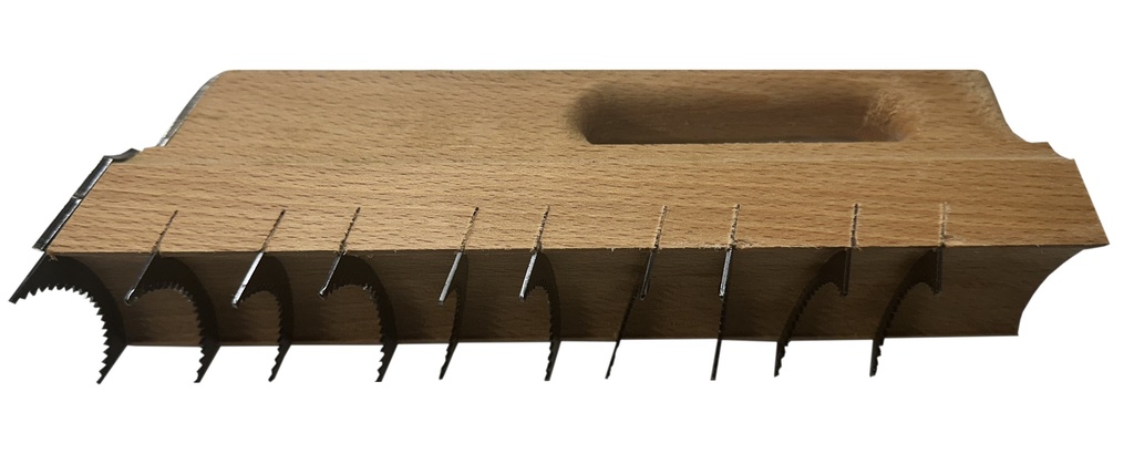 Chemin de Fer Bordelais Plat Lame Creuse Dents L.10x250mm