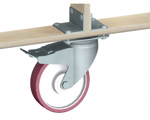 DELTARACK ROUES Standard 160 -  LE SET DE 4 (2 pivot.+frein - 2 Fixes)