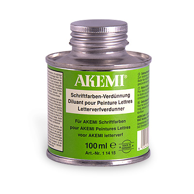 AKEMI - DILUANT POUR PEINTURE LETTRE - Pot 100 ml