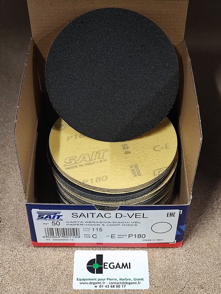DISQUE 115 Velcro Sans Trou G180 - R90119 - Boite de 50, prix à l'unité