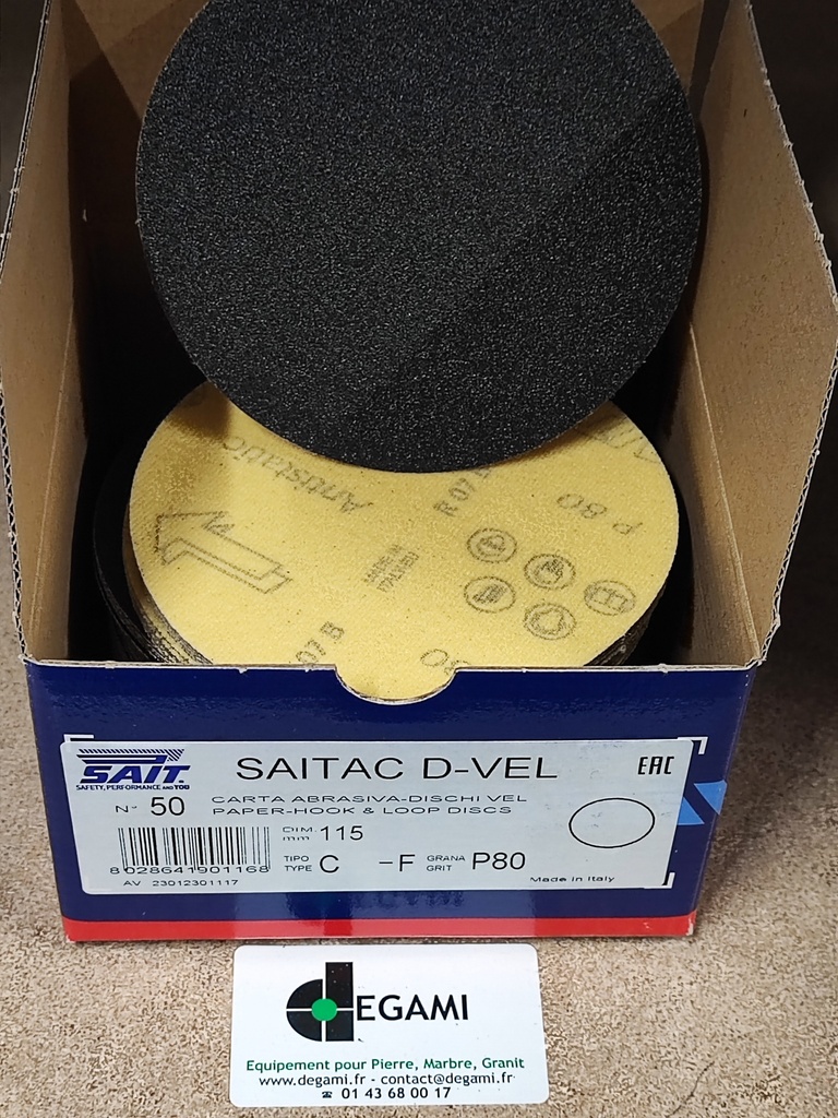 DISQUE 115 Velcro Sans Trou G80 - R90116 - Boite de 50, prix à l'unité