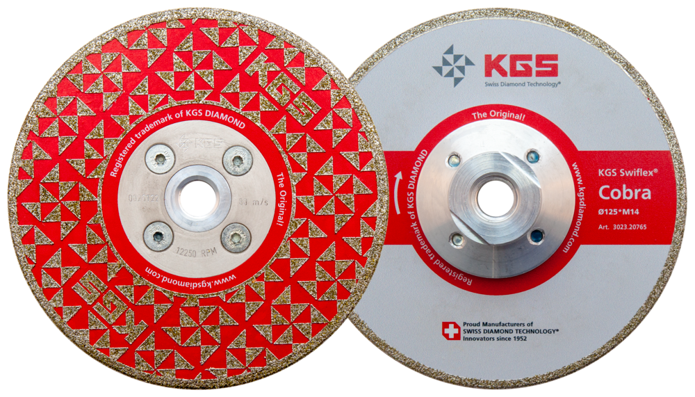 DISQUE 125 MD M14 Coupe et Ponce KGS SWIFLEX COBRA 2.0 SIMPLE FACE