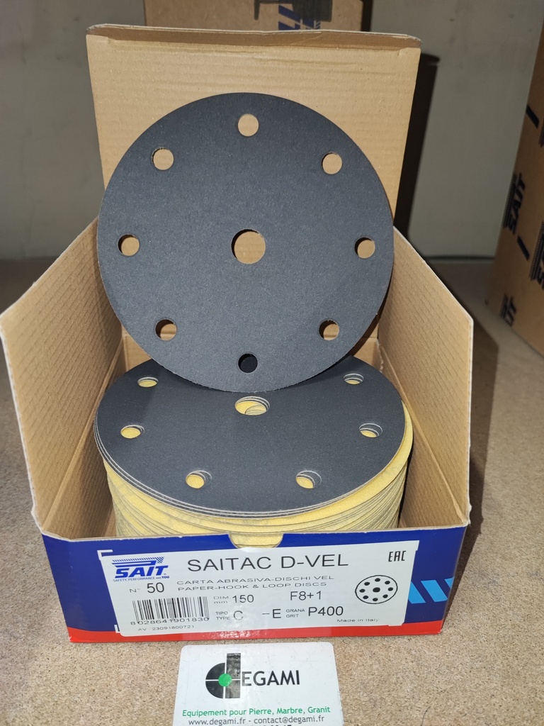 DISQUE 150 Velcro 8+1 P/FESTOOL G600 - R90184 - Boite de 50, prix à l'unité