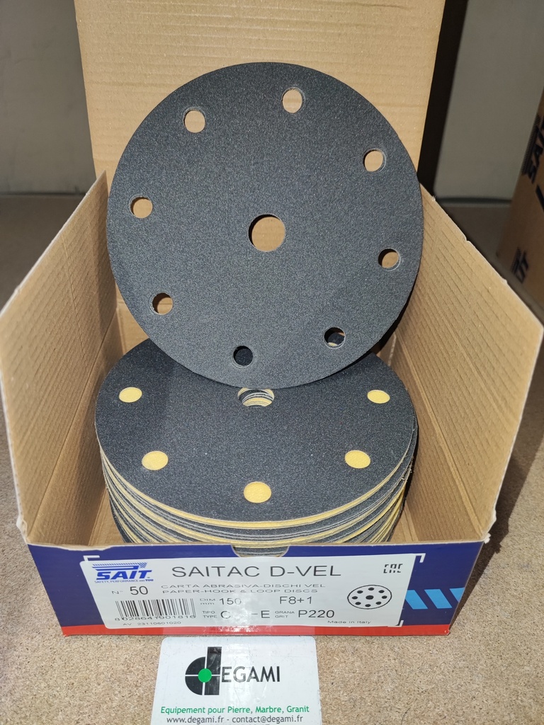 DISQUE 150 Velcro 8+1 P/FESTOOL G80 - R 90343 - Boite de 50, prix à l'unité