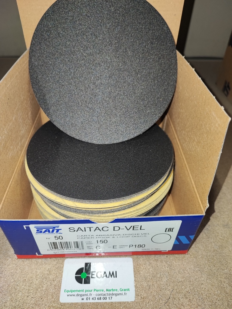 Disque 150 Velcro Sans Trou G120 - R90309 - Boite de 50, prix à l'unité