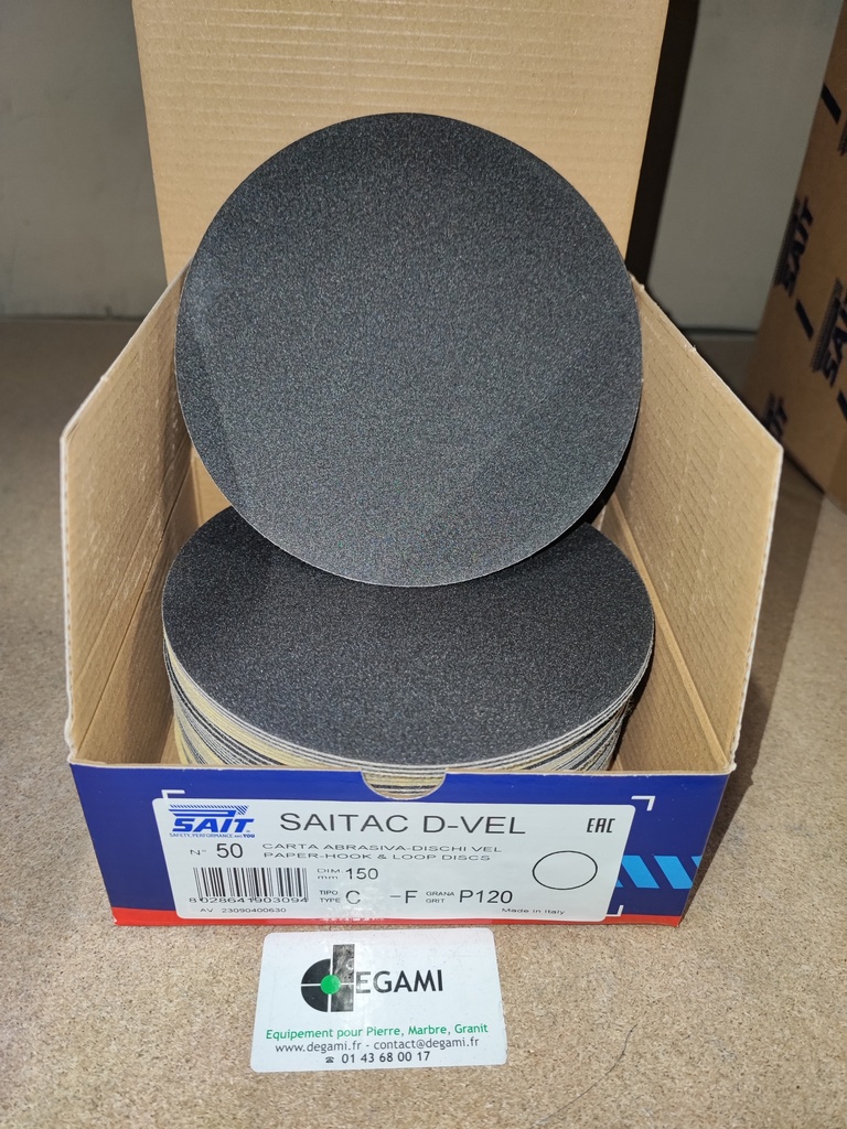 DISQUE 150 Velcro Sans Trou G180 - R90319 - Boite de 50, prix à l'unité