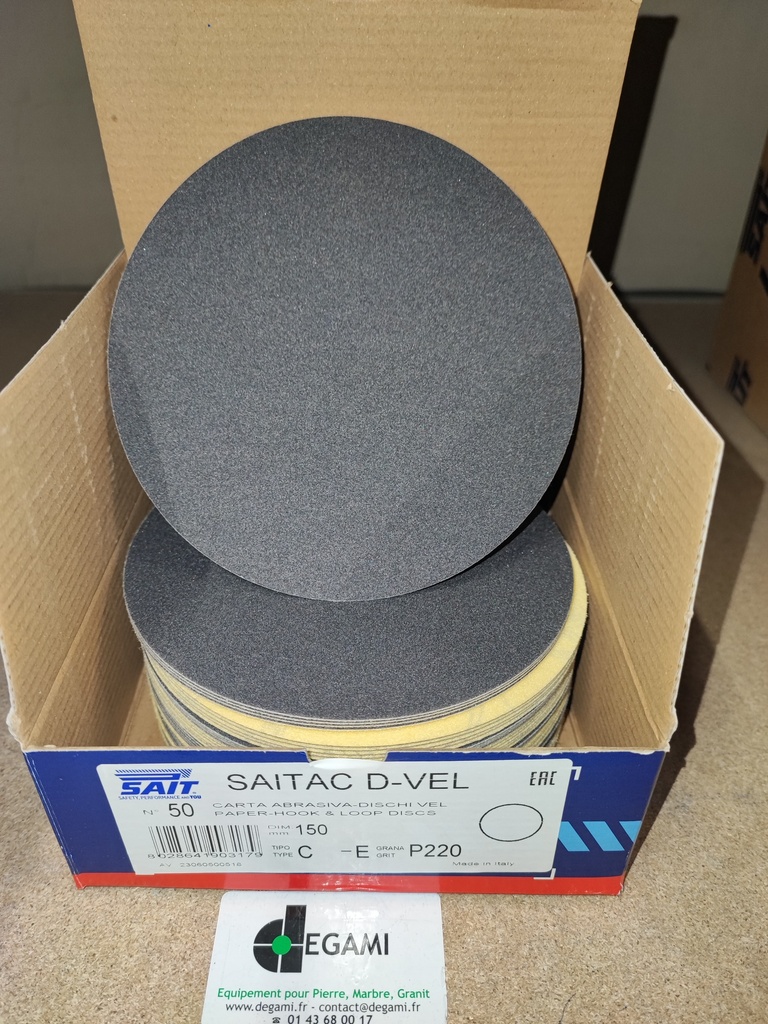 DISQUE 150 Velcro Sans Trou G220 - R90317 - Boite de 50, prix à l'unité