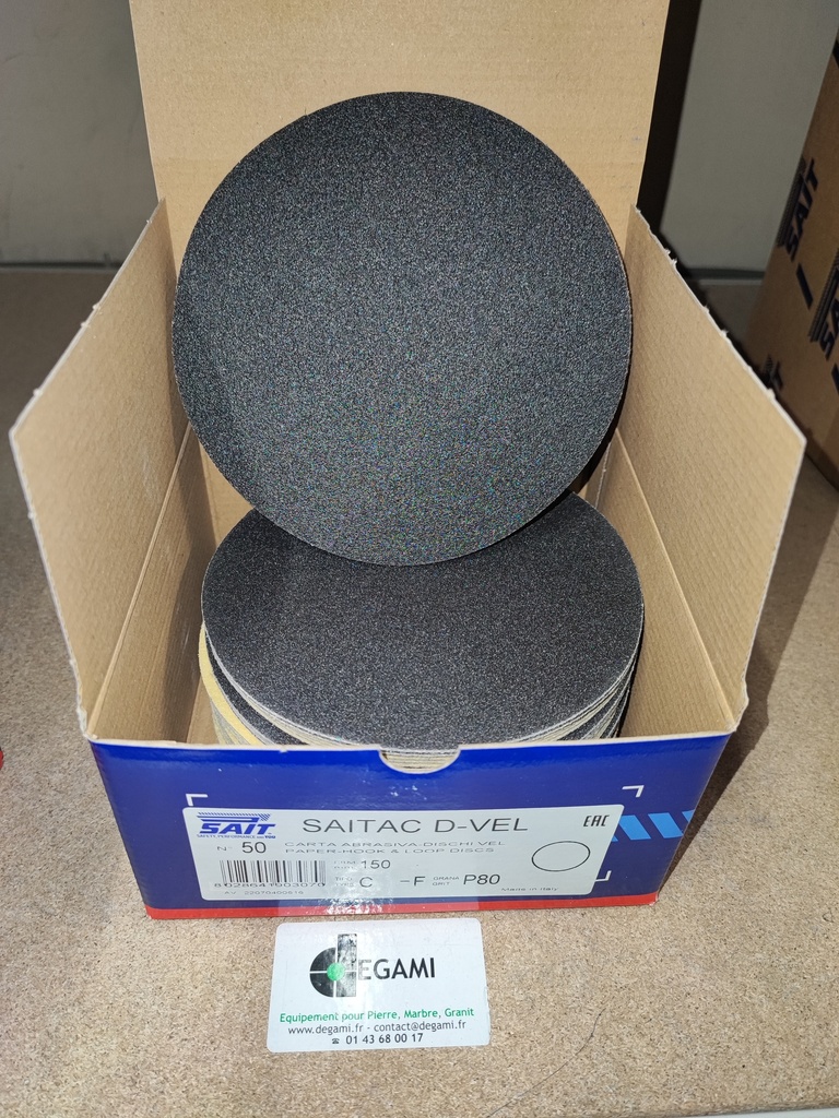 DISQUE 150 Velcro Sans Trou G40 - R90305 - Boite de 50, prix à l'unité