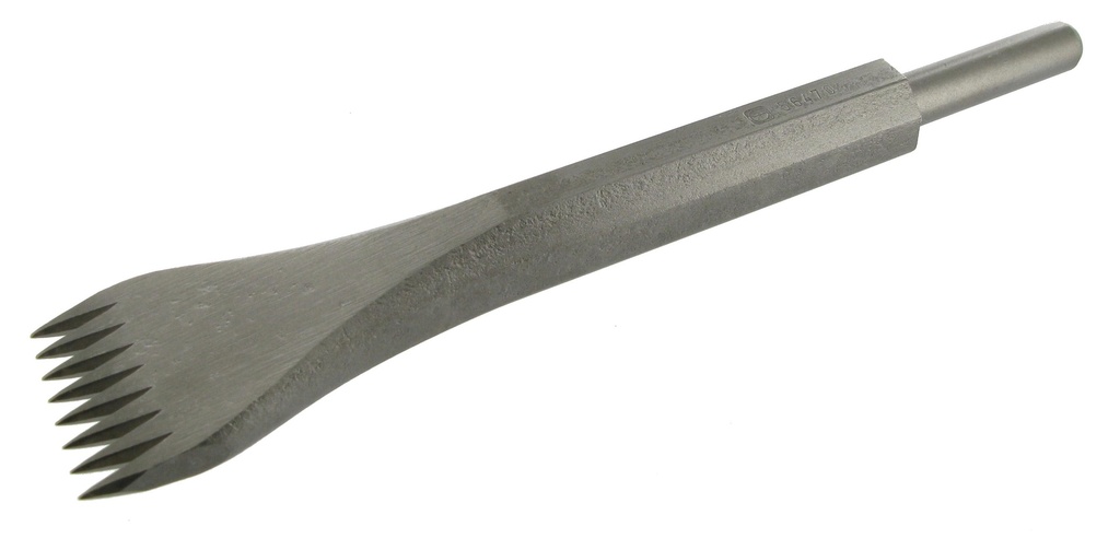 GRADINE ACIER PNEUMATIQUE 12.7X55 - 8 DENTS POINTUES - L.50 R1154