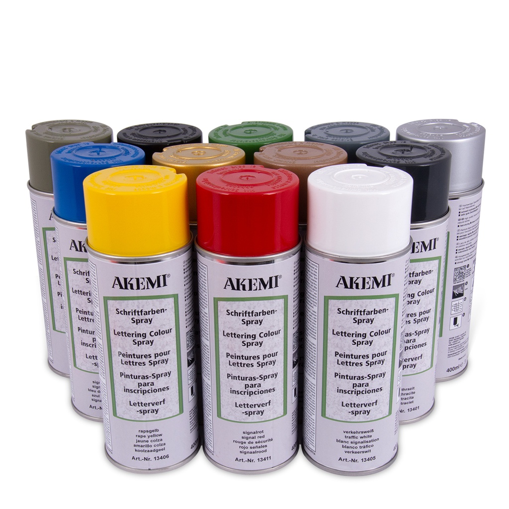 AKEMI - PEINTURE LETTRE AK - JAUNE COLZA - Spray  400 ml