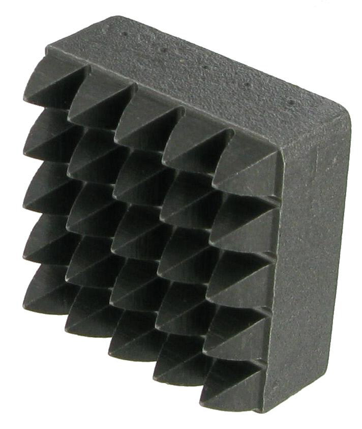 PLAQUETTE BOUCHARDE ACIER - 25 DENTS CARRE 40x40 - R1357