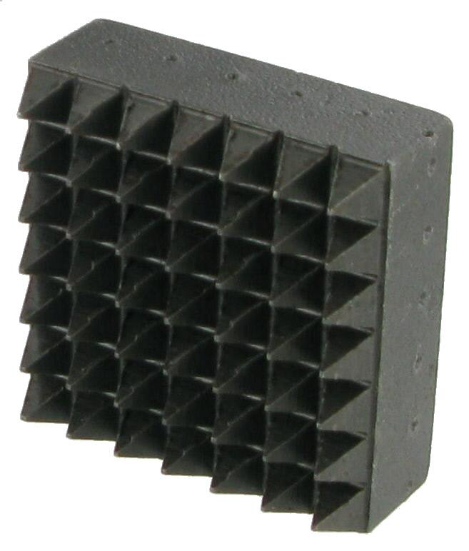 PLAQUETTE BOUCHARDE ACIER - 49 DENTS CARRE 40x40 - R2787