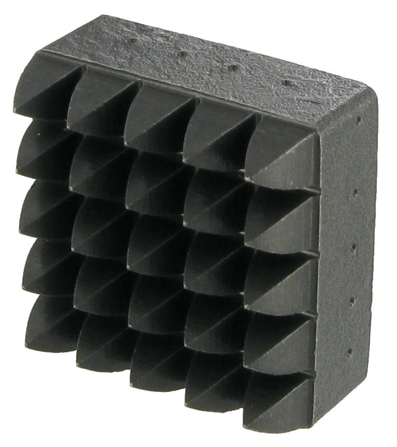 PLAQUETTE BOUCHARDE ACIER - 25 DENTS CARRE 45x45 - R9257