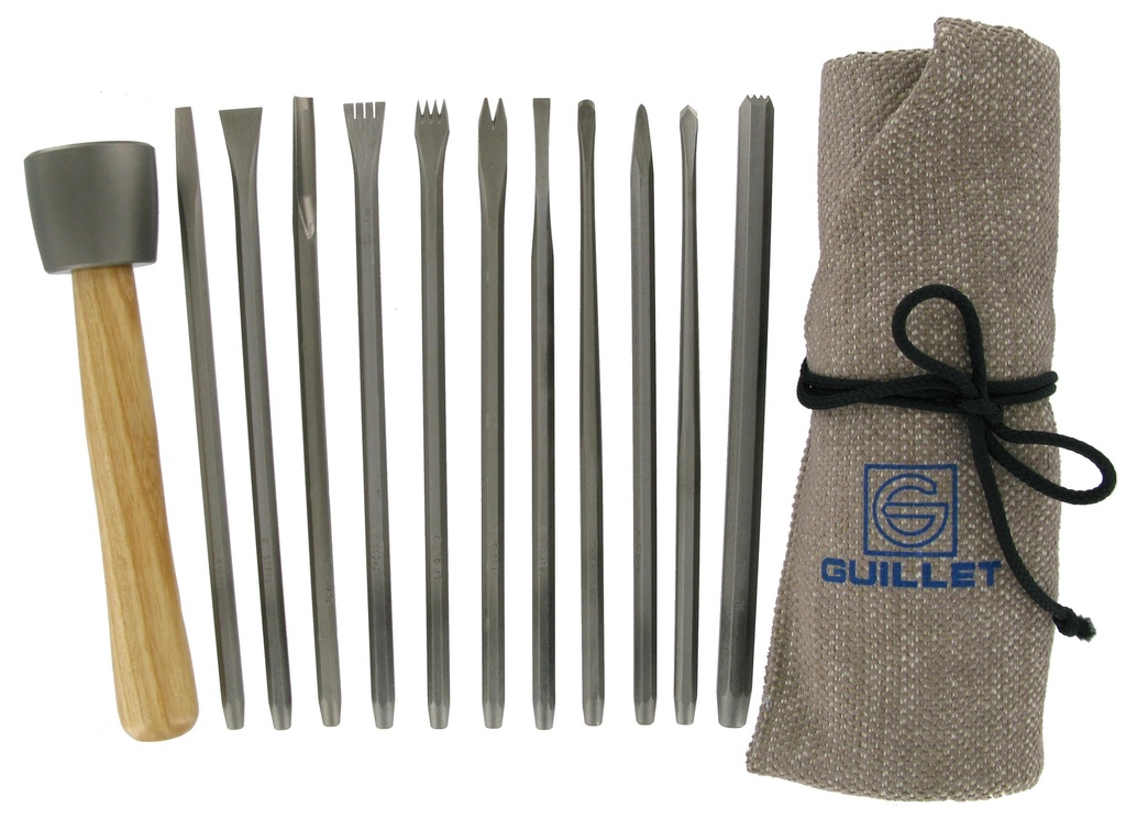 TROUSSE SCULPTURE N°1 - 12 OUTILS ACIERS MAIN R5195
