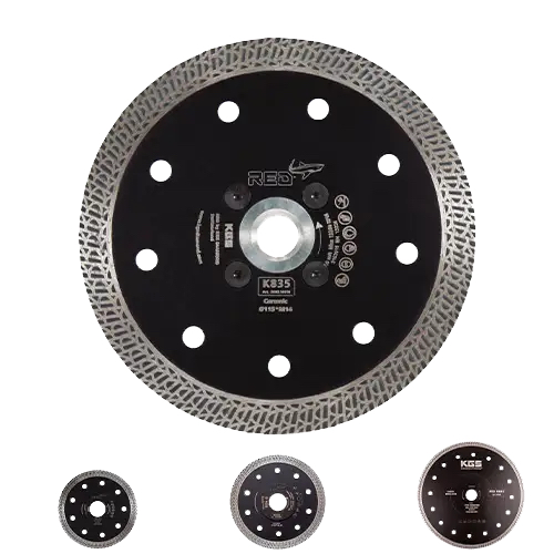 DISQUE 230 PLAT AL22.2mm KGS RED K835 POUR DEKTON/CERAMIQUE