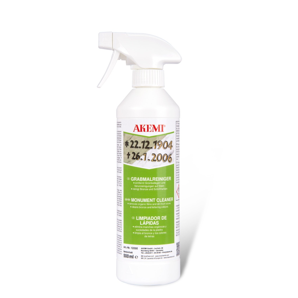 AKEMI - Nettoyant pour pierres tombales 12090 - Spray 500 ml