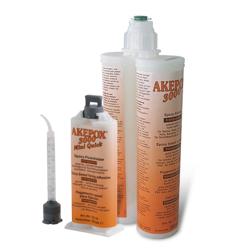 [11010638A] AK AKEPOX 3000 gel - mini quick transparent - Cartouche 50 ml