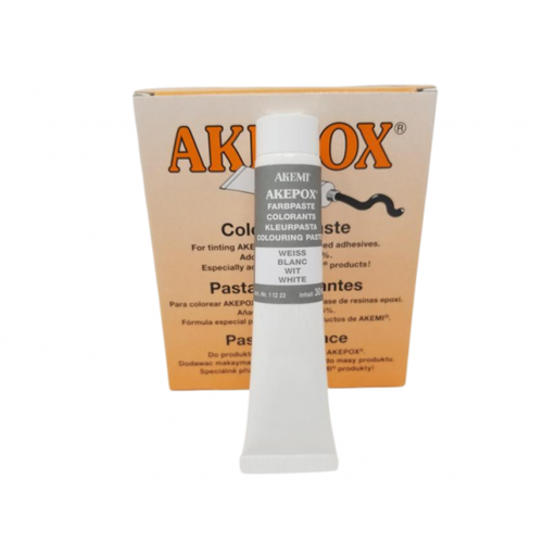[11011222A] AKEMI - COLORANT PATE POUR AKEPOX - BLANC - TUBE 30 ML