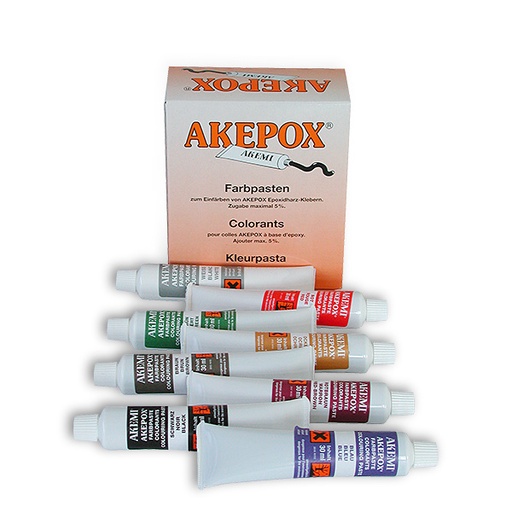 [11011226A] AK COLORANT PATE POUR EPOXY - COULEURS MIXTES - BOITE DE 8 TUBES 30 ML