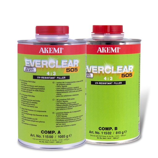 [11111487A] AKEMI - EVERCLEAR 505 liquide - Transparent - Pot 1,9 kg