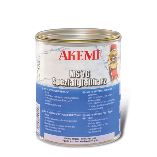 [11110925A] AK MS 76 liquide - Armature - Gris clair - Bte 1 kg