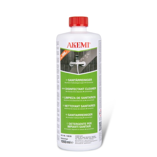 [11210826A] AKEMI - NETTOYANT SANITAIRE - Bidon 1000 ml