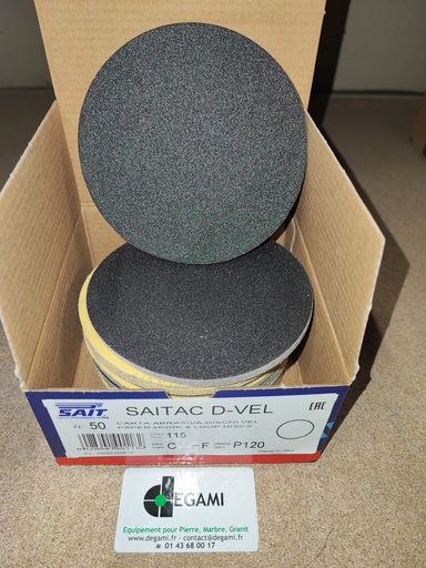 [54003139A] DISQUE 115 Velcro Sans TROU G120 - R90118 - Boite de 50, prix à l'unité