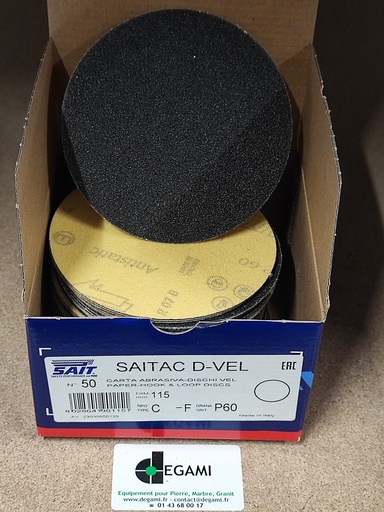 [54003105A] DISQUE 115 VELCRO SS TROU G60 90115 BTE DE 50, prix à l'unité