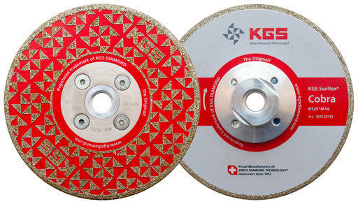[54001802A] DISQUE 125 MD M14 Coupe et Ponce KGS SWIFLEX COBRA 2.0 SIMPLE FACE
