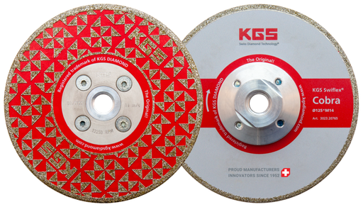 [54001802A] DISQUE 125 MD M14 Coupe et Ponce KGS SWIFLEX COBRA 2.0 SIMPLE FACE