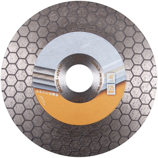[54000694A] DISQUE 125 Special Cpe 45° - PLAT AL 22,2 mm - Céram. et pierre nat.