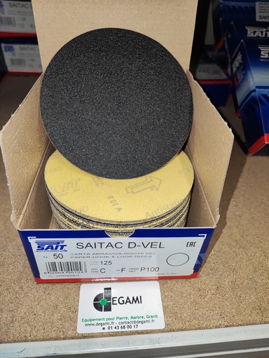 [62003162A] DISQUE 125 Velcro Sans Trou G120 - R90125 - Boite de 50, prix à l'unité