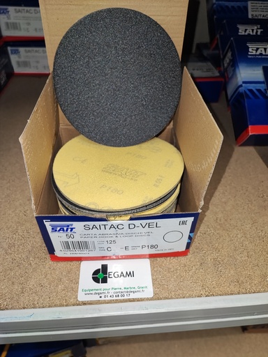 [62003166A] DISQUE 125 Velcro Sans Trou G180 - R90126 - Boite de 50, prix à l'unité