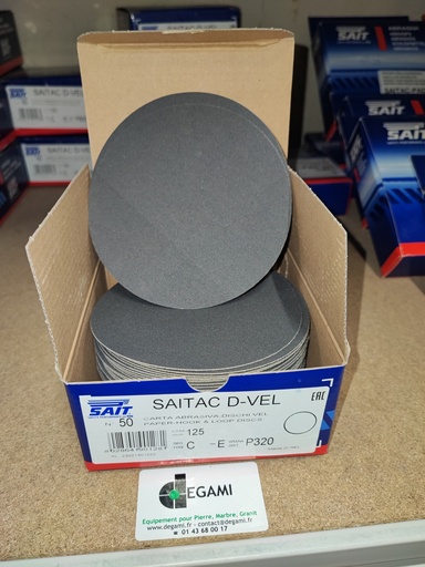 [62003168A] DISQUE 125 Velcro Sans Trou G320 - R90128 - Boite de 50, prix à l'unité