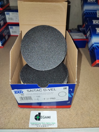 [54003103A] DISQUE 125 Velcro Sans Trou G60 -R90122 - Boite de 50, prix à l'unité