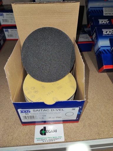 [62003161A] DISQUE 125 VELCRO SS TROU G80 90123 BTE DE 50, prix à l'unité