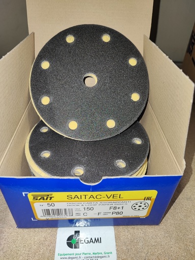 [62010621A] DISQUE 150 8+1 VELCRO 90181 C 220  P/FESTOOL boite de 50, prix à l'unité