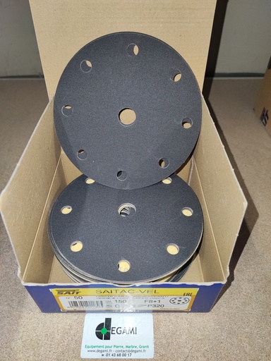 [62003248A] DISQUE 150 Velcro 8+1 P/FESTOOL G320 - R90182 - Boite de 50, prix à l'unité