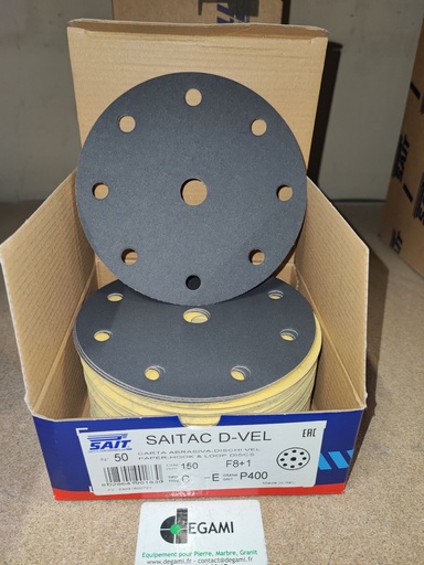 [62003198A] DISQUE 150 Velcro 8+1 P/FESTOOL G600 - R90184 - Boite de 50, prix à l'unité
