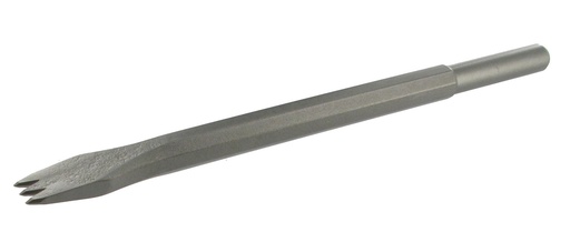 [22003132A] GRADINE ACIER PNEUMATIQUE 12.7X55 - 3 DENTS POINTUES - L.20 R6822