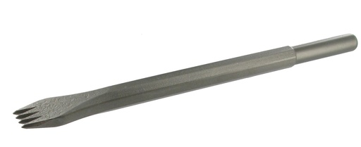 [42000591A] GRADINE ACIER PNEUMATIQUE 12.7X55 - 4 DENTS POINTUES - L.20 R6390