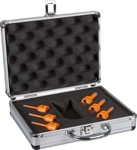 [54500900A] MALLETTE N°2 - SET FORETS CERAMIQUE ORANGE 2x6/2x8/1x10/1x12+mini guide