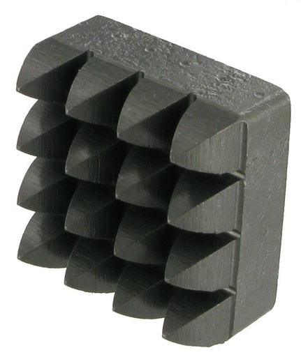 [42009302A] PLAQUETTE BOUCHARDE ACIER - 16 DENTS CARRE 40x40 - R9302